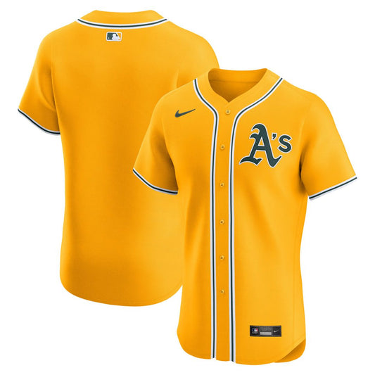 Athletics Nike Alternate 2 Elite Jersey - Gold Team Jersey Sports Fan Apparel