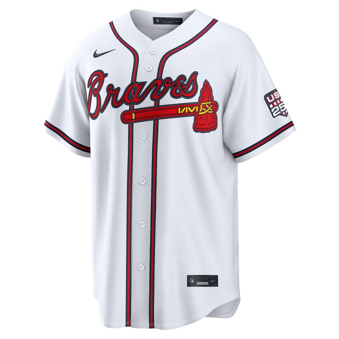 Atlanta Braves Ronald Acuña Jr. Nike USA 250 Fourth of July Home Stadium Jersey - White Team Jersey Sports Fan Apparel