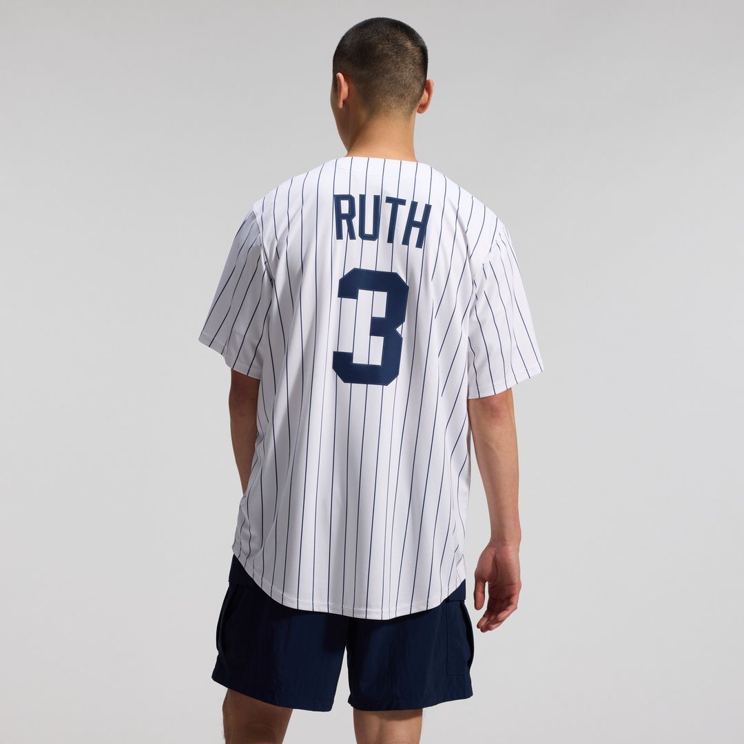 New York Yankees Babe Ruth Nike Throwback Cooperstown Limited Jersey - White Team Jersey Sports Fan Apparel