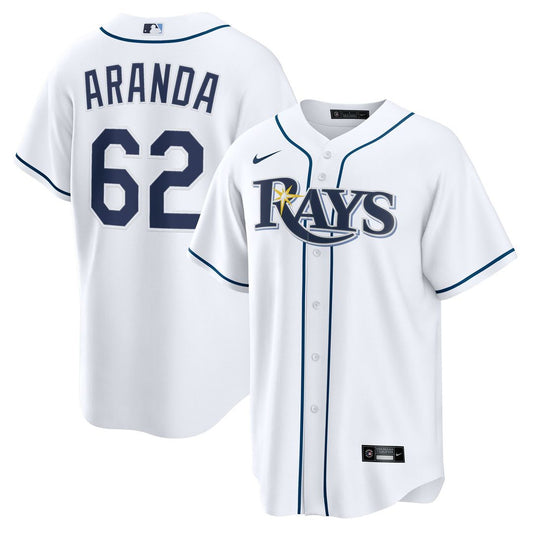 Tampa Bay Rays Jonathan Aranda Nike Home Replica Jersey - White Team Jersey Sports Fan Apparel