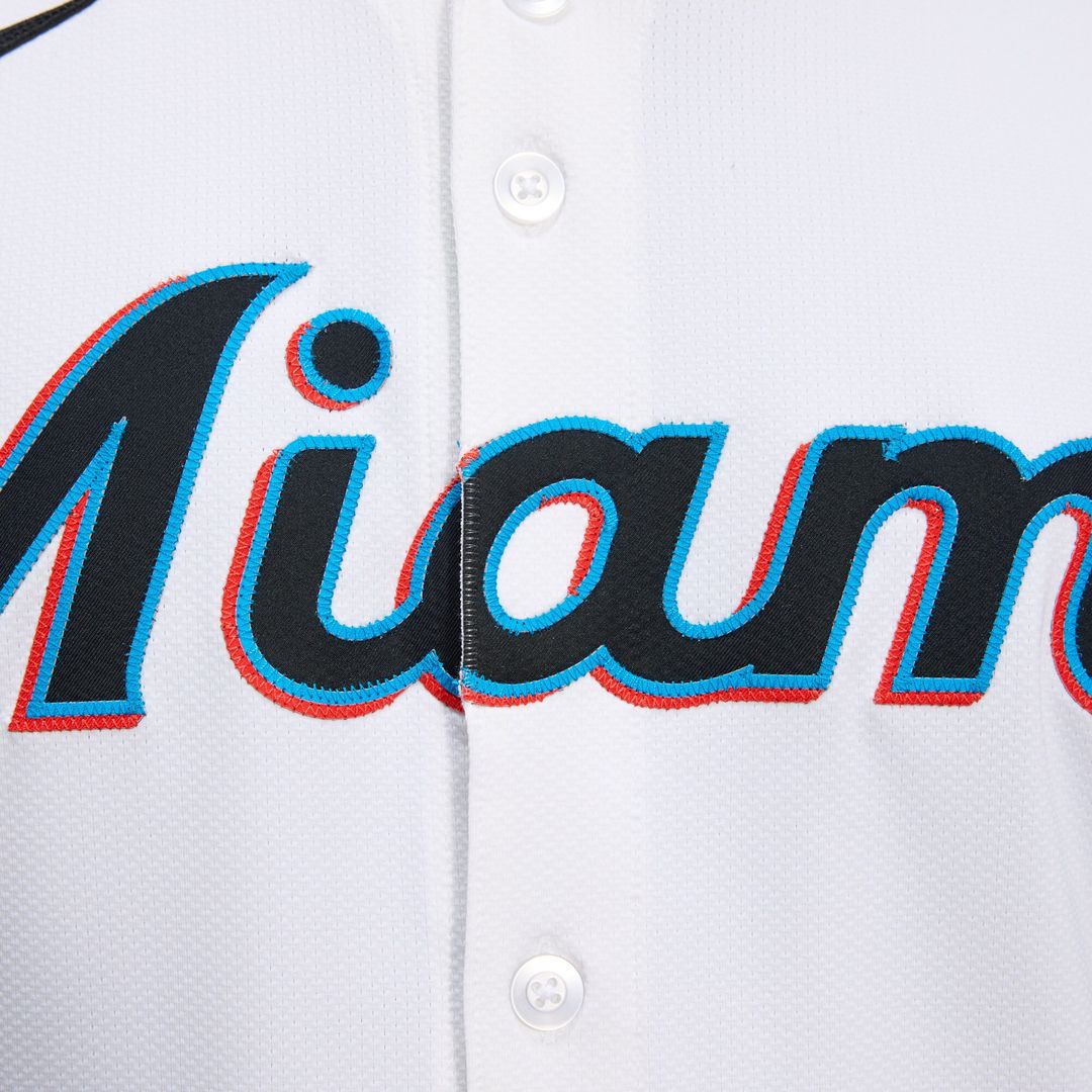Miami Marlins Nike Home Elite Jersey - White Team Jersey Sports Fan Apparel