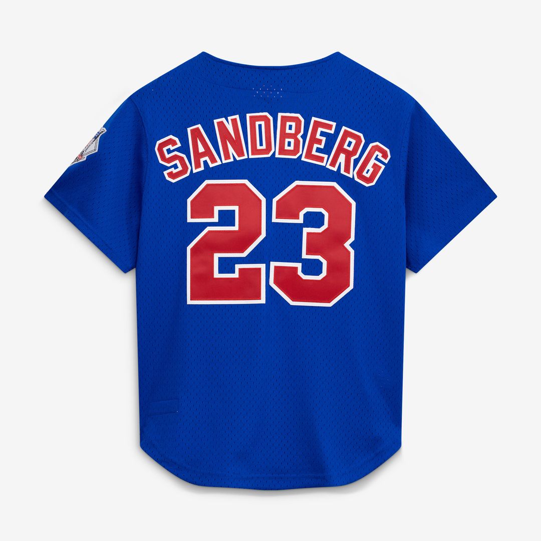 Chicago Cubs Ryne Sandberg Mitchell & Ness Cooperstown 1997 Mesh Batting Practice Button - Up Jersey - Royal Team Jersey Sports Fan Apparel