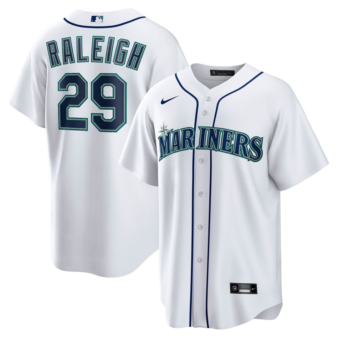 Seattle Mariners Cal Raleigh Nike Home Replica Player Jersey - White Team Jersey Sports Fan Apparel