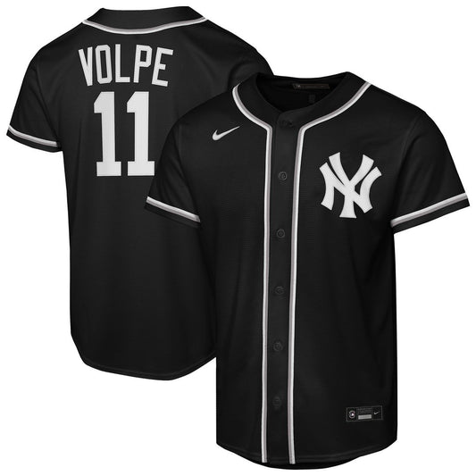 New York Yankees Anthony Volpe Nike Youth Fashion Replica Player Jersey - Black Team Jersey Sports Fan Apparel