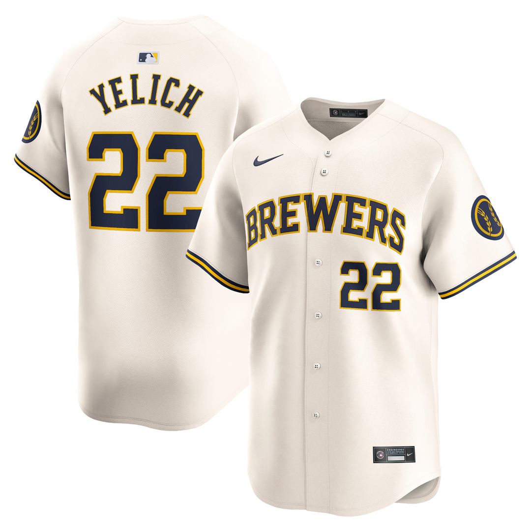 Milwaukee Brewers Christian Yelich Nike Home Limited Player Jersey - Cream Team Jersey Sports Fan Apparel