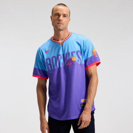 Colorado Rockies Nike 2025 City Connect Limited Jersey - Purple/Light Blue Team Jersey Sports Fan Apparel