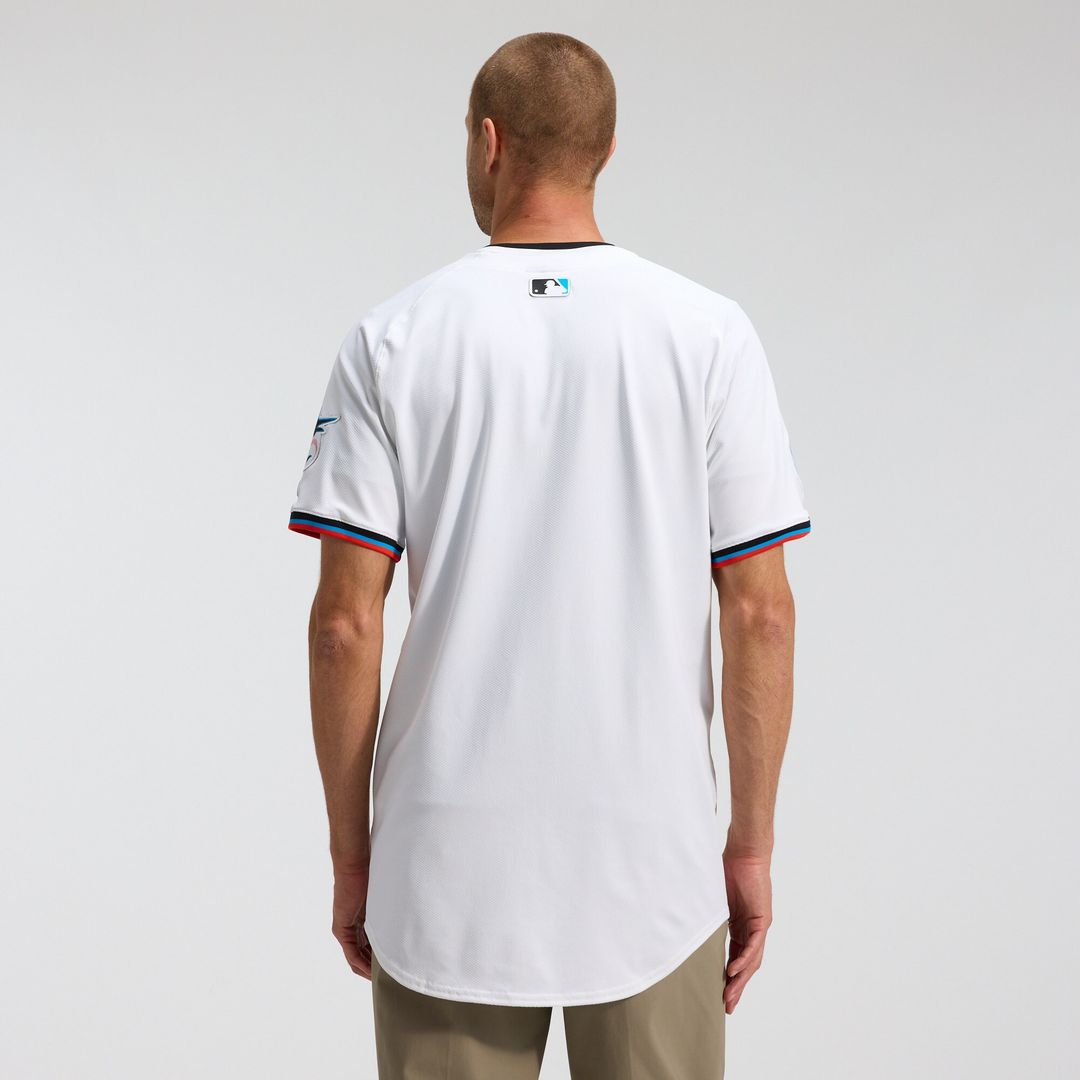 Miami Marlins Nike Home Elite Jersey - White Team Jersey Sports Fan Apparel