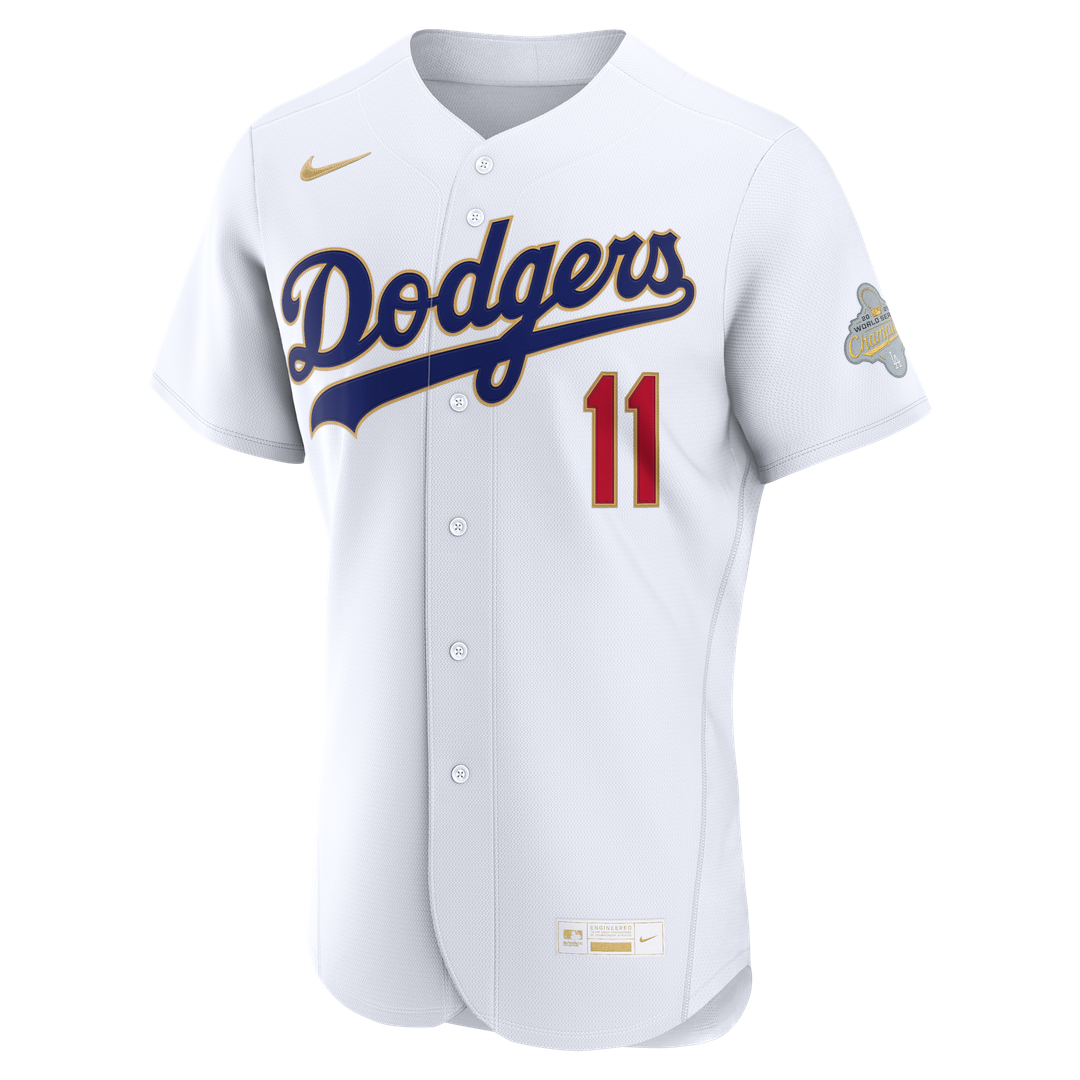 Los Angeles Dodgers Roki Sasaki Nike 2026 Gold Collection Authentic Jersey - White Team Jersey Sports Fan Apparel