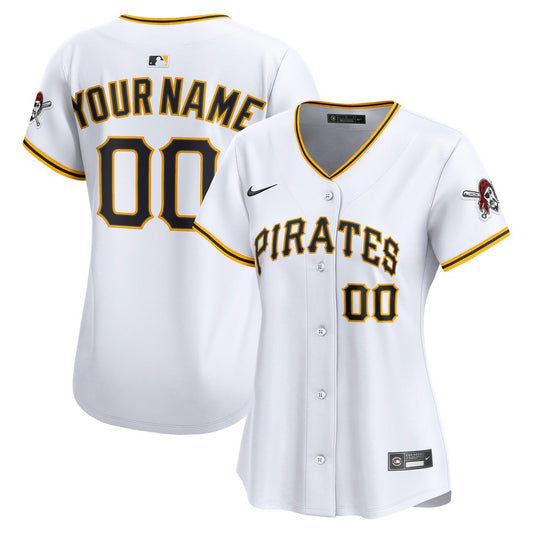 Pittsburgh Pirates Nike Women's Home Limited Custom Jersey - White Team Jersey Sports Fan Apparel
