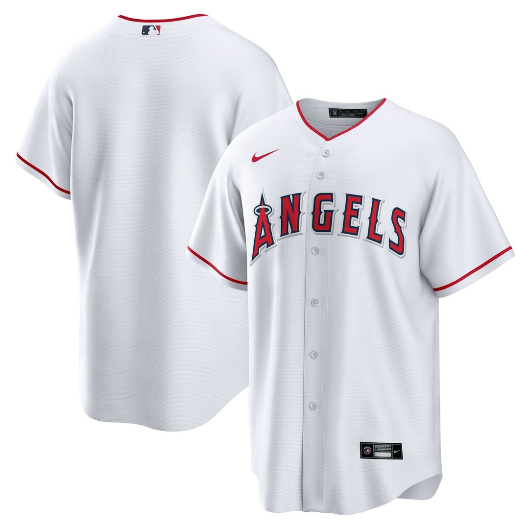 Los Angeles Angels Nike Home Blank Replica Jersey - White Team Jersey Sports Fan Apparel