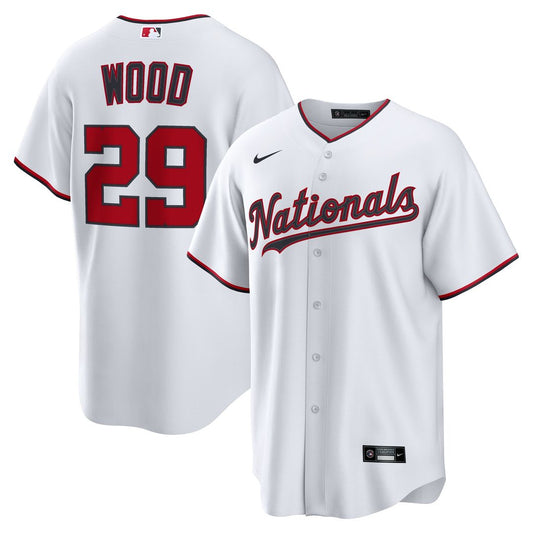 Washington Nationals James Wood Nike Home Replica Jersey - White Team Jersey Sports Fan Apparel