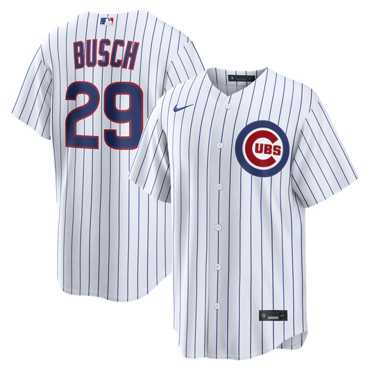 Chicago Cubs Michael Busch Nike Home Replica Jersey - White Team Jersey Sports Fan Apparel