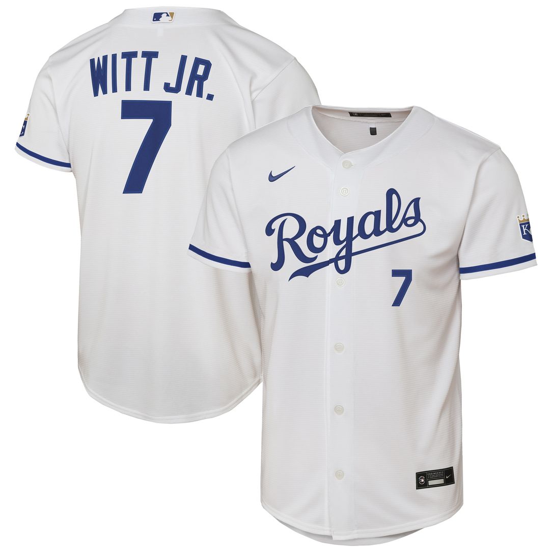Kansas City Royals Bobby Witt Jr. Nike Youth Alternate Stadium Jersey - Light Blue Team Jersey Sports Fan Apparel