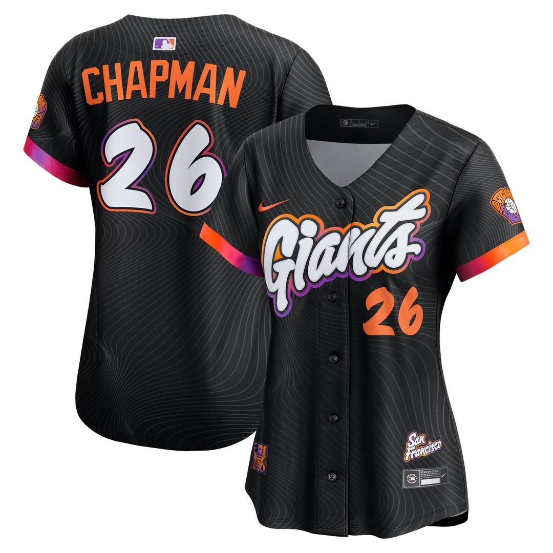 San Francisco Giants Matt Chapman Nike Women's 2025 City Connect Limited Jersey - Anthracite Team Jersey Sports Fan Apparel