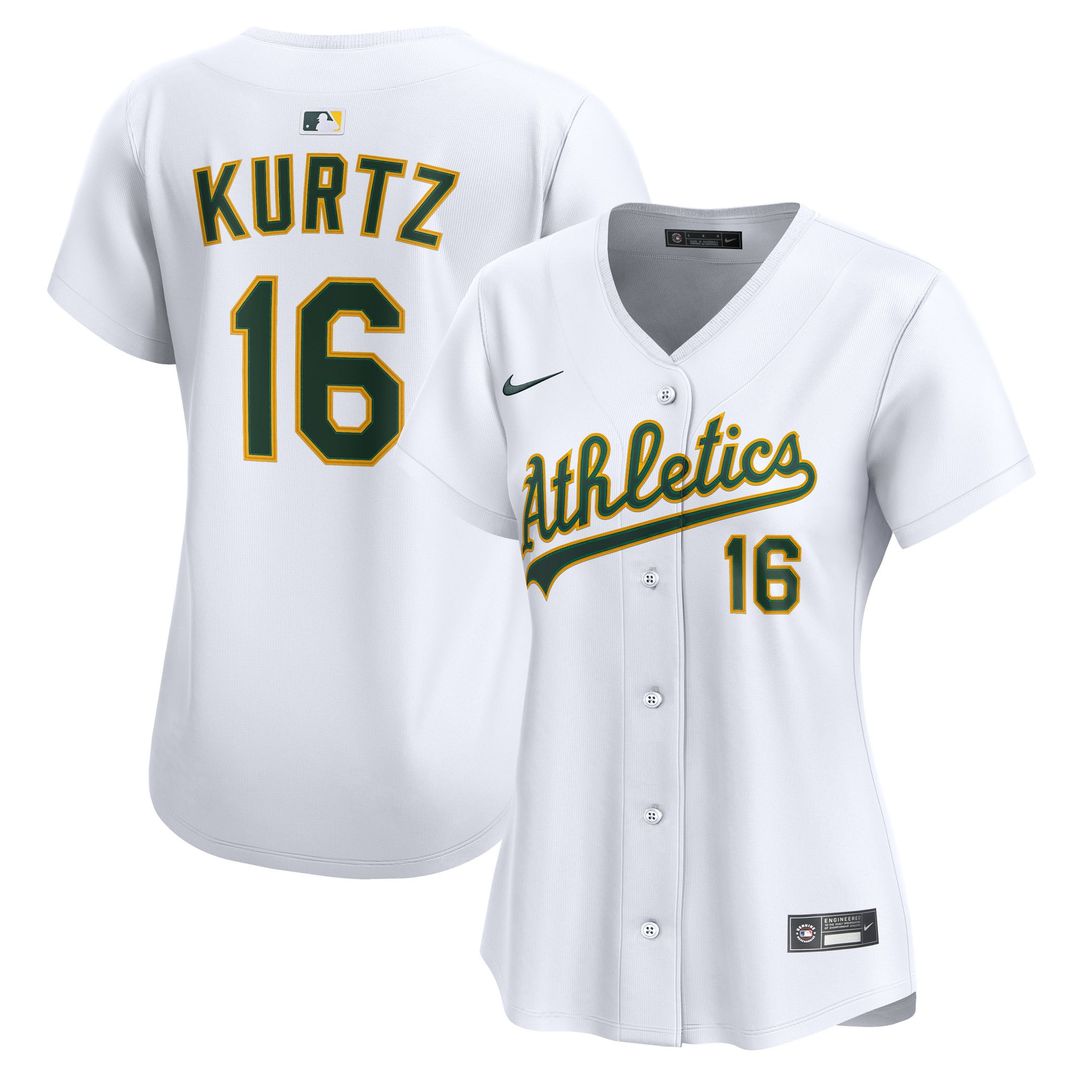 Athletics Nick Kurtz Nike Women's Home Limited Player Jersey - White Team Jersey Sports Fan Apparel