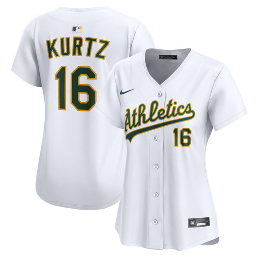 Athletics Nick Kurtz Nike Women's Home Limited Player Jersey - White Team Jersey Sports Fan Apparel