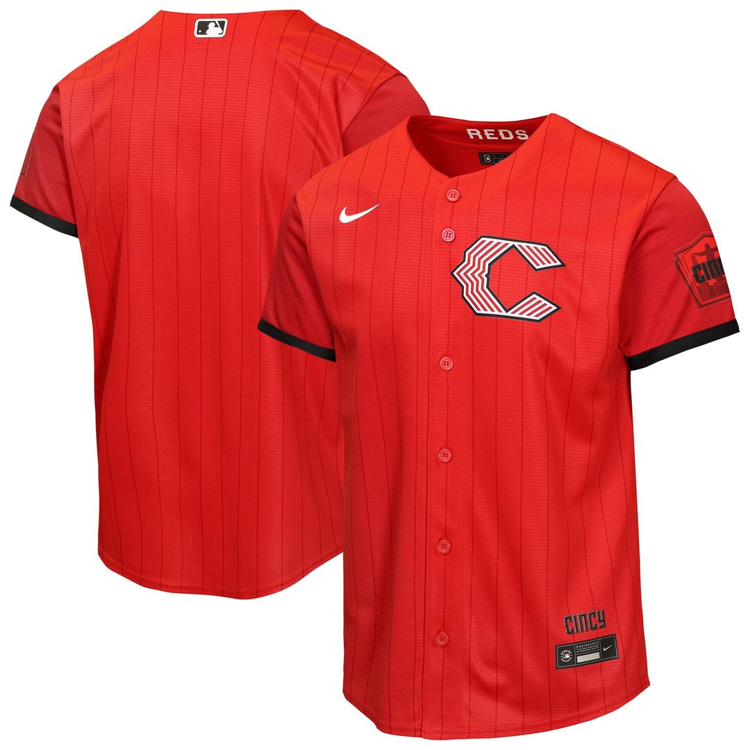 Cincinnati Reds Nike Youth 2026 City Connect Stadium Jersey - Red Team Jersey Sports Fan Apparel