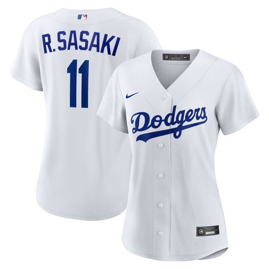 Los Angeles Dodgers Rōki Sasaki Nike Women's Replica Jersey - White Team Jersey Sports Fan Apparel