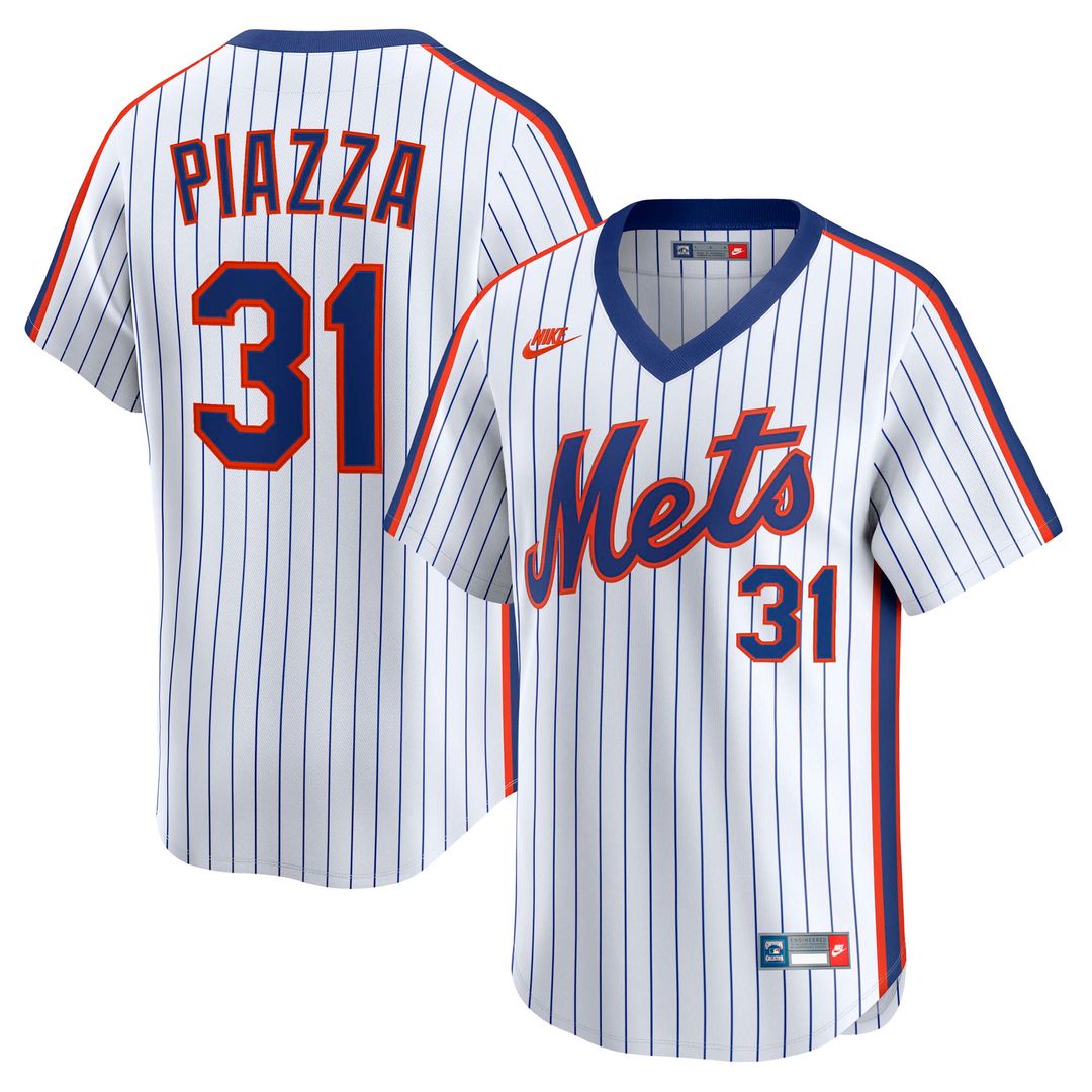 New York Mets Mike Piazza Nike Throwback Cooperstown Limited Jersey - White Team Jersey Sports Fan Apparel