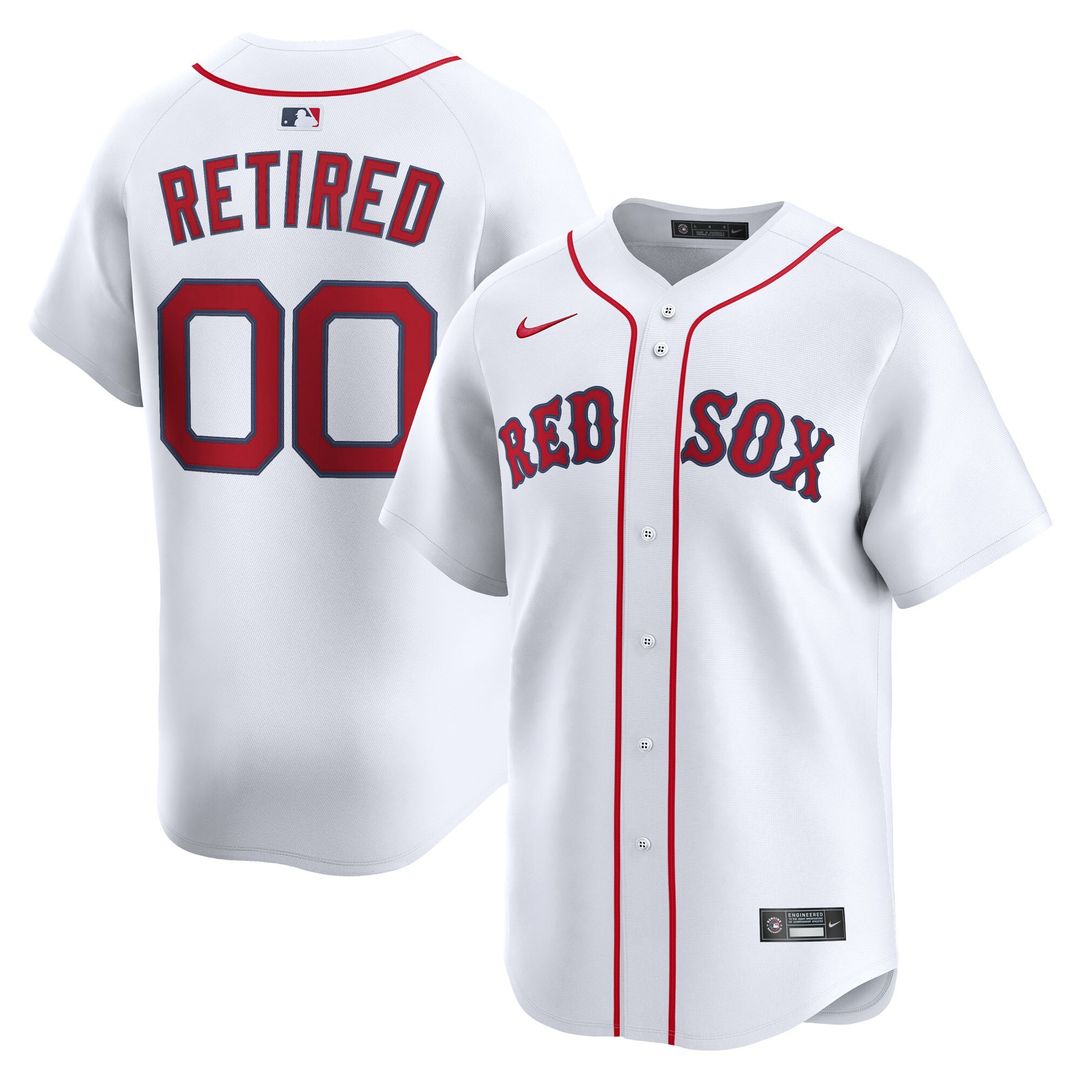 Boston Red Sox Nike Home Limited Pick - A - Player Retired Roster Jersey - White Team Jersey Sports Fan Apparel