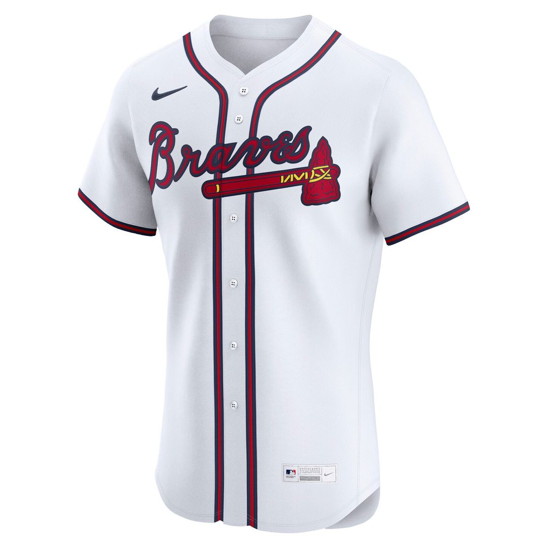 Atlanta Braves Nike Home Elite Jersey - White Team Jersey Sports Fan Apparel