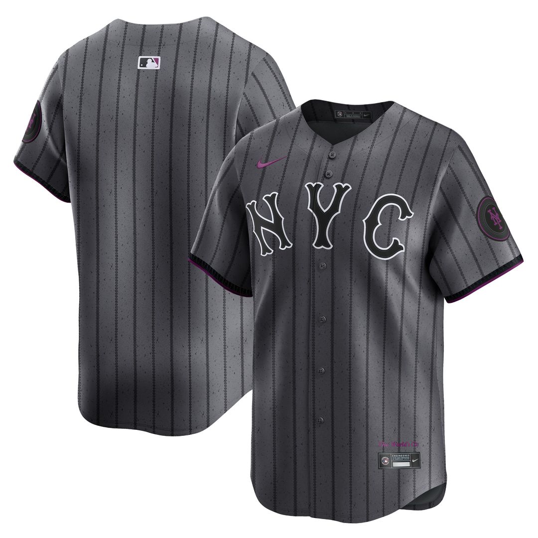 New York Mets Nike 2024 City Connect Limited Jersey - Graphite Team Jersey Sports Fan Apparel