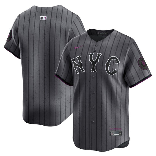 New York Mets Nike 2024 City Connect Limited Jersey - Graphite Team Jersey Sports Fan Apparel