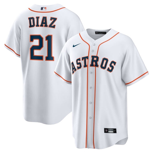 Houston Astros Yainer Diaz Nike Home Replica Jersey - White Team Jersey Sports Fan Apparel