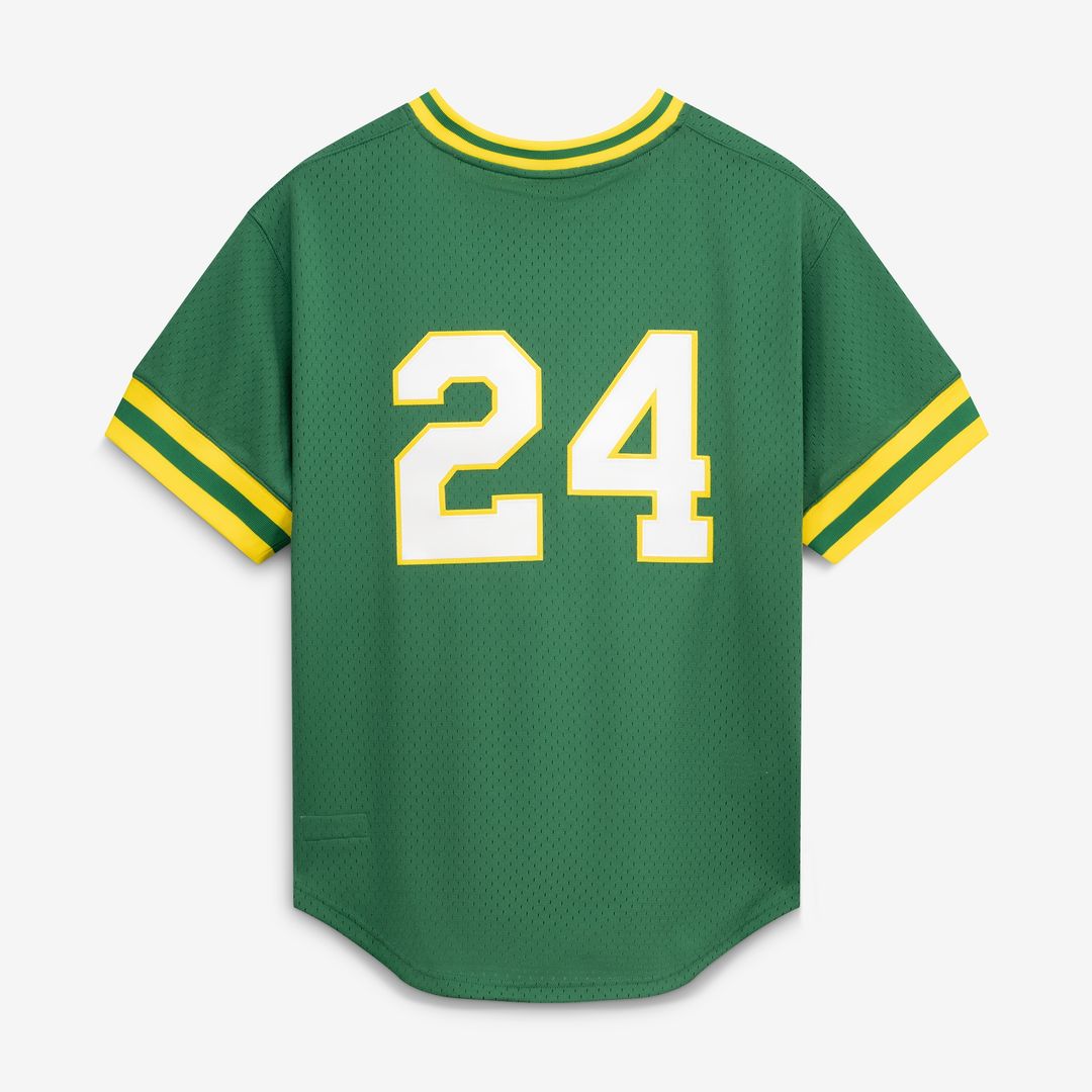 Athletics Rickey Henderson Mitchell & Ness Authentic Batting Practice Jersey - Green Team Jersey Sports Fan Apparel