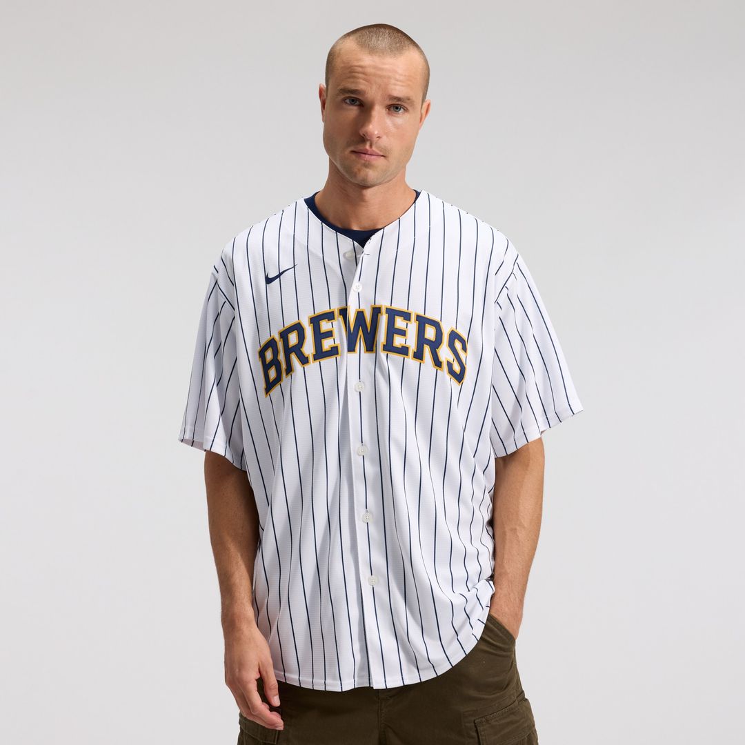 Milwaukee Brewers Christian Yelich Nike Alternate Replica Player Jersey - White Team Jersey Sports Fan Apparel