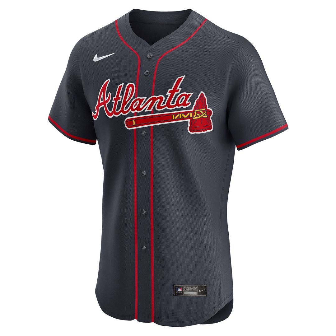 Atlanta Braves Ronald Acuña Jr. Nike Alternate Elite Jersey - Navy Team Jersey Sports Fan Apparel