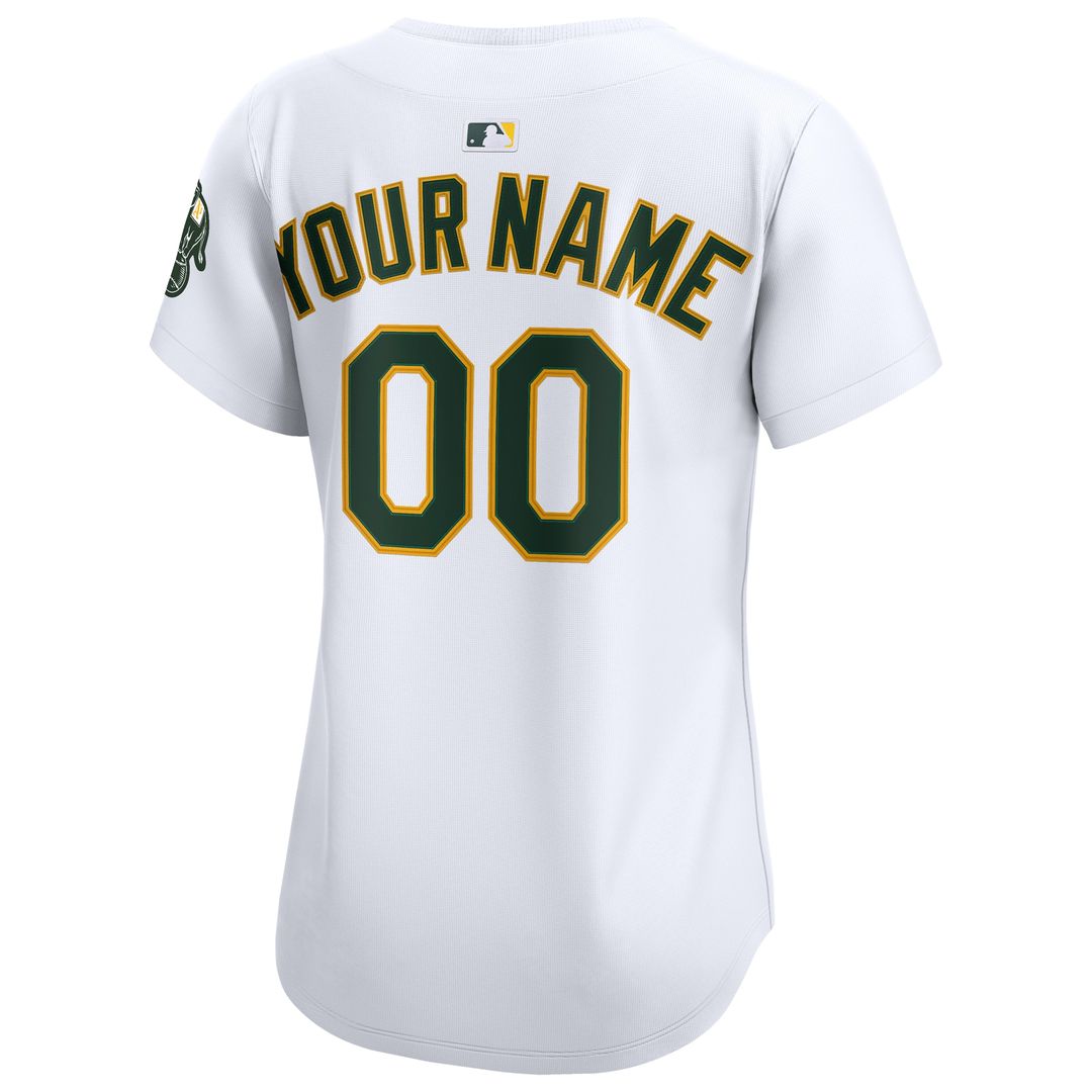 Athletics Nike Women's Home Limited Custom Jersey - White Team Jersey Sports Fan Apparel