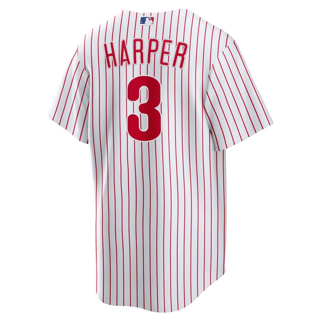 Philadelphia Phillies Bryce Harper Nike Home Replica Player Name Jersey - White Team Jersey Sports Fan Apparel