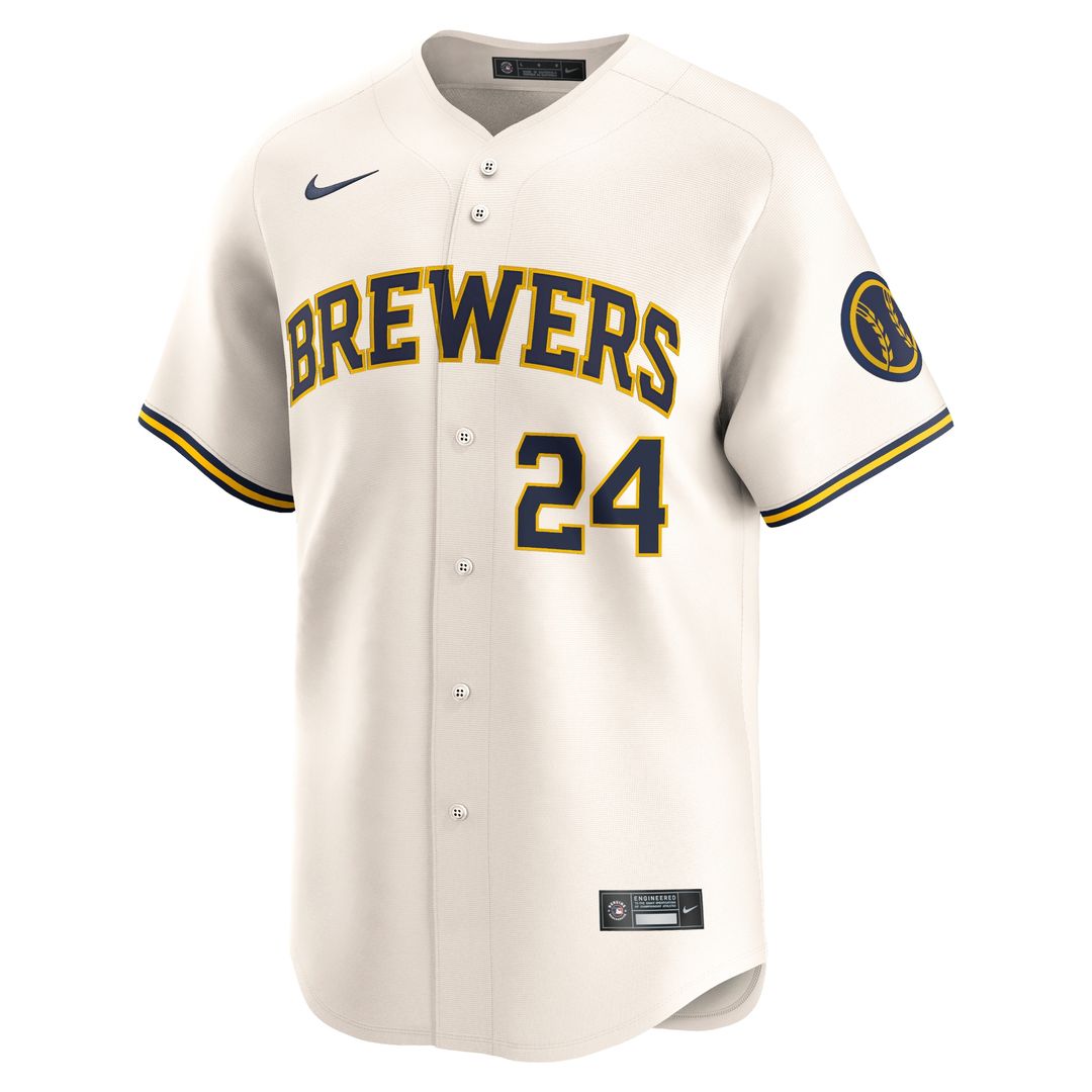 Milwaukee Brewers William Contreras Nike Home Limited Player Jersey - Cream Team Jersey Sports Fan Apparel