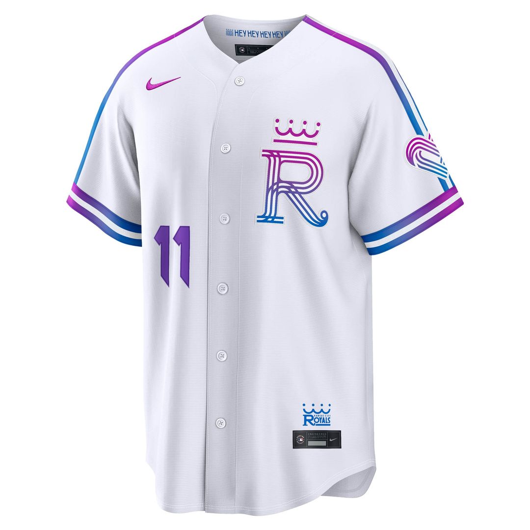 Kansas City Royals Maikel Garcia Nike 2026 City Connect Stadium Jersey - White Team Jersey Sports Fan Apparel
