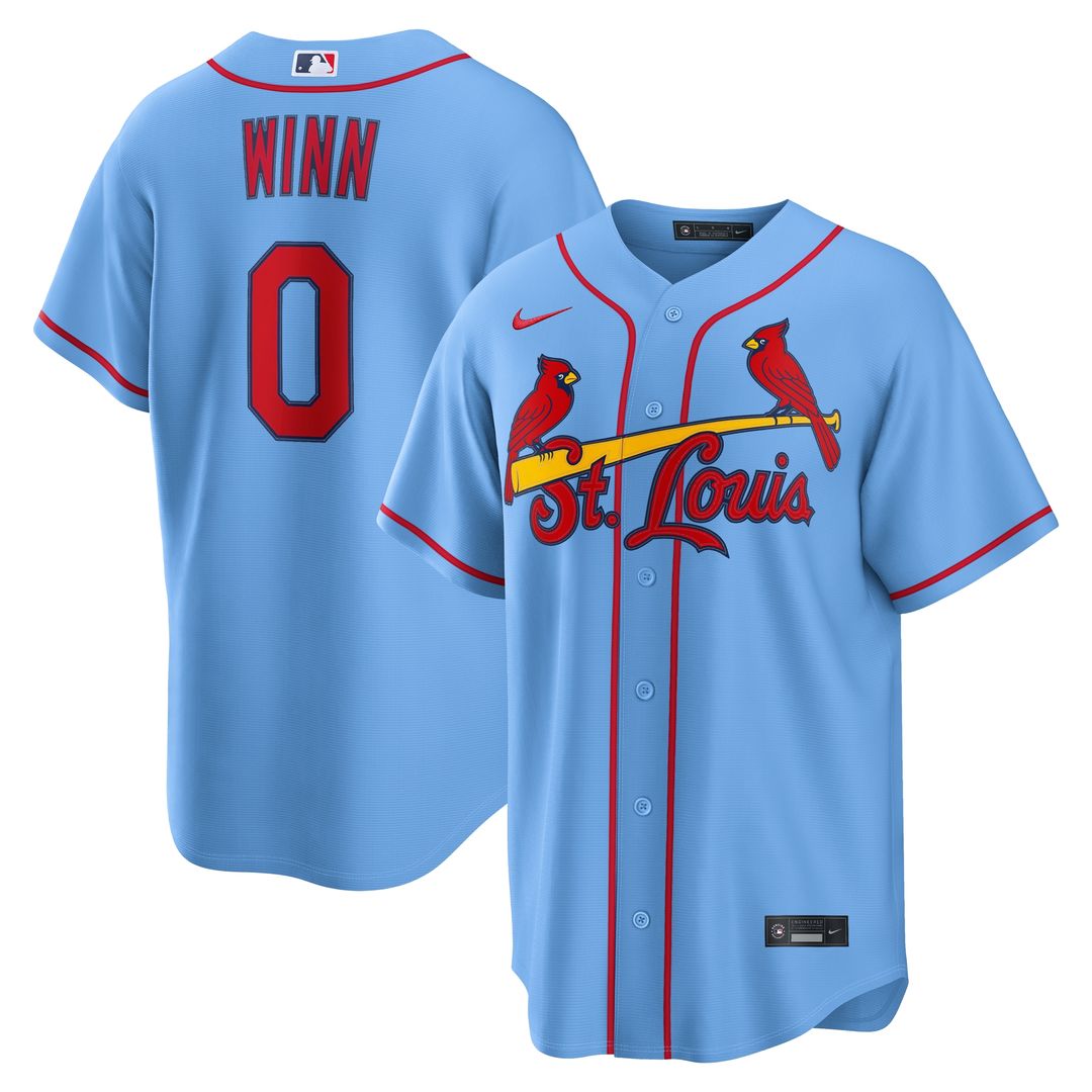 St. Louis Cardinals Masyn Winn Nike Alternate Replica Jersey - Light Blue Team Jersey Sports Fan Apparel