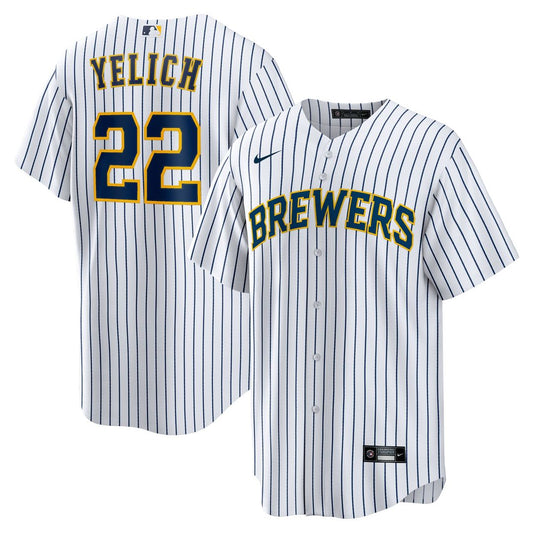 Milwaukee Brewers Christian Yelich Nike Alternate Replica Player Jersey - White Team Jersey Sports Fan Apparel