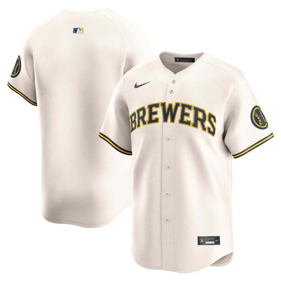 Milwaukee Brewers Nike Home Limited Jersey - Cream Team Jersey Sports Fan Apparel