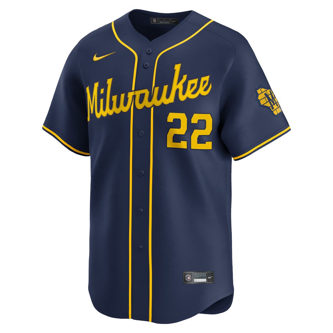Milwaukee Brewers Christian Yelich Nike Alternate Limited Player Jersey - Navy Team Jersey Sports Fan Apparel