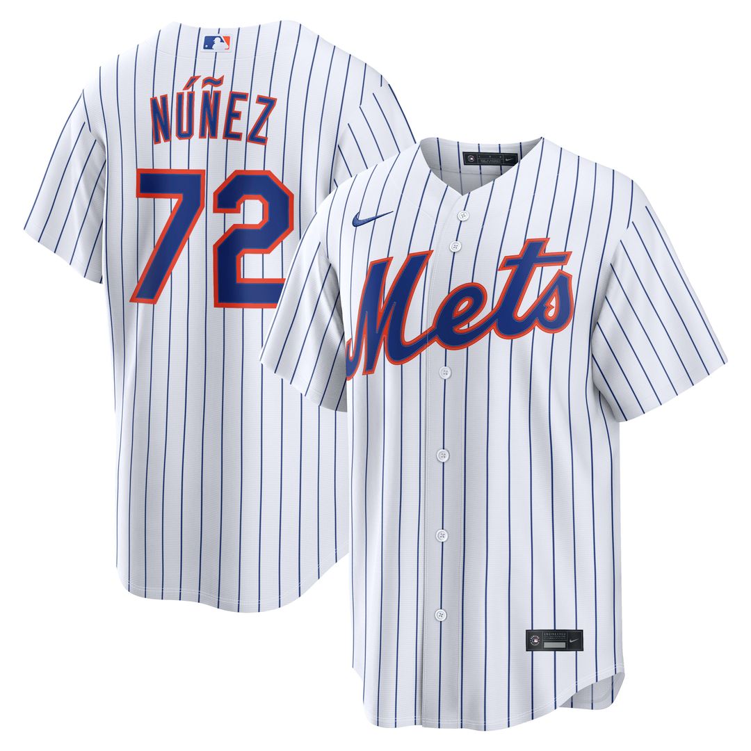 New York Mets Dedniel Núñez Nike Home Replica Jersey - White Team Jersey Sports Fan Apparel