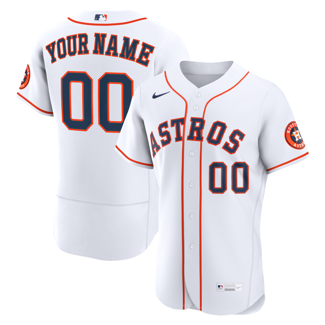 Houston Astros Nike Home Authentic Custom Jersey - White Team Jersey Sports Fan Apparel