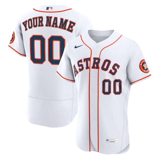 Houston Astros Nike Home Authentic Custom Jersey - White Team Jersey Sports Fan Apparel