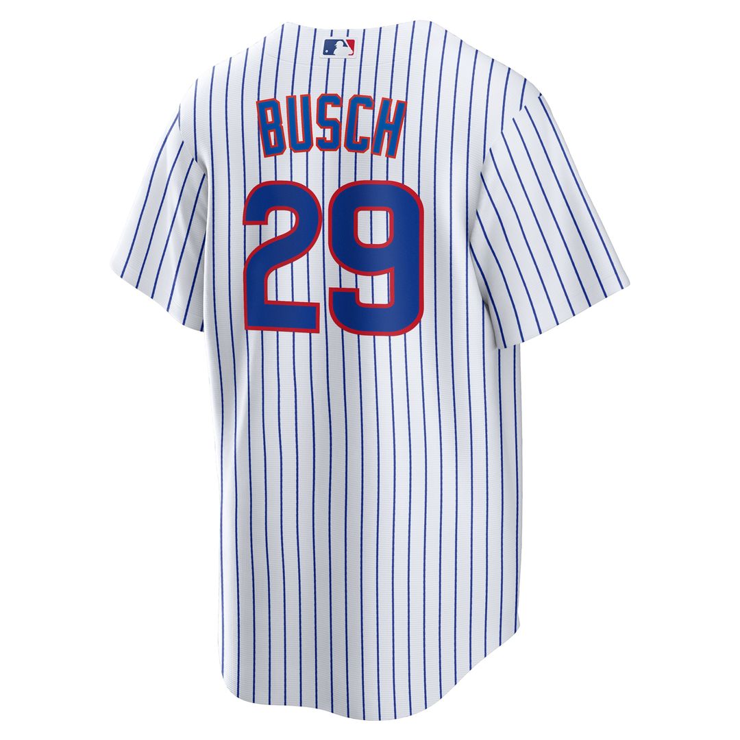 Chicago Cubs Michael Busch Nike Home Replica Jersey - White Team Jersey Sports Fan Apparel
