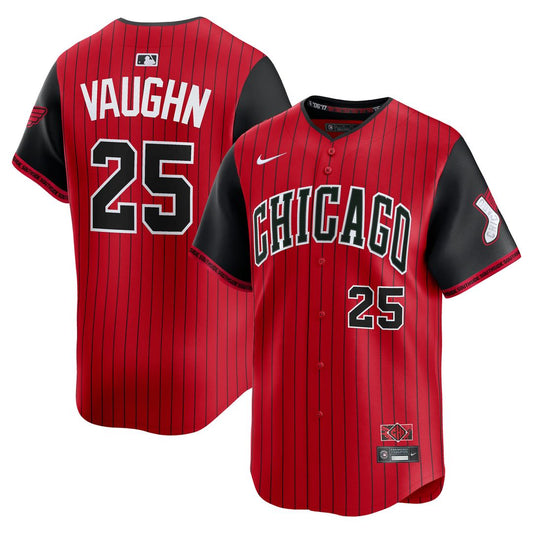 Chicago White Sox Andrew Vaughn Nike 2025 City Connect Limited Player Jersey - Red/Black Team Jersey Sports Fan Apparel
