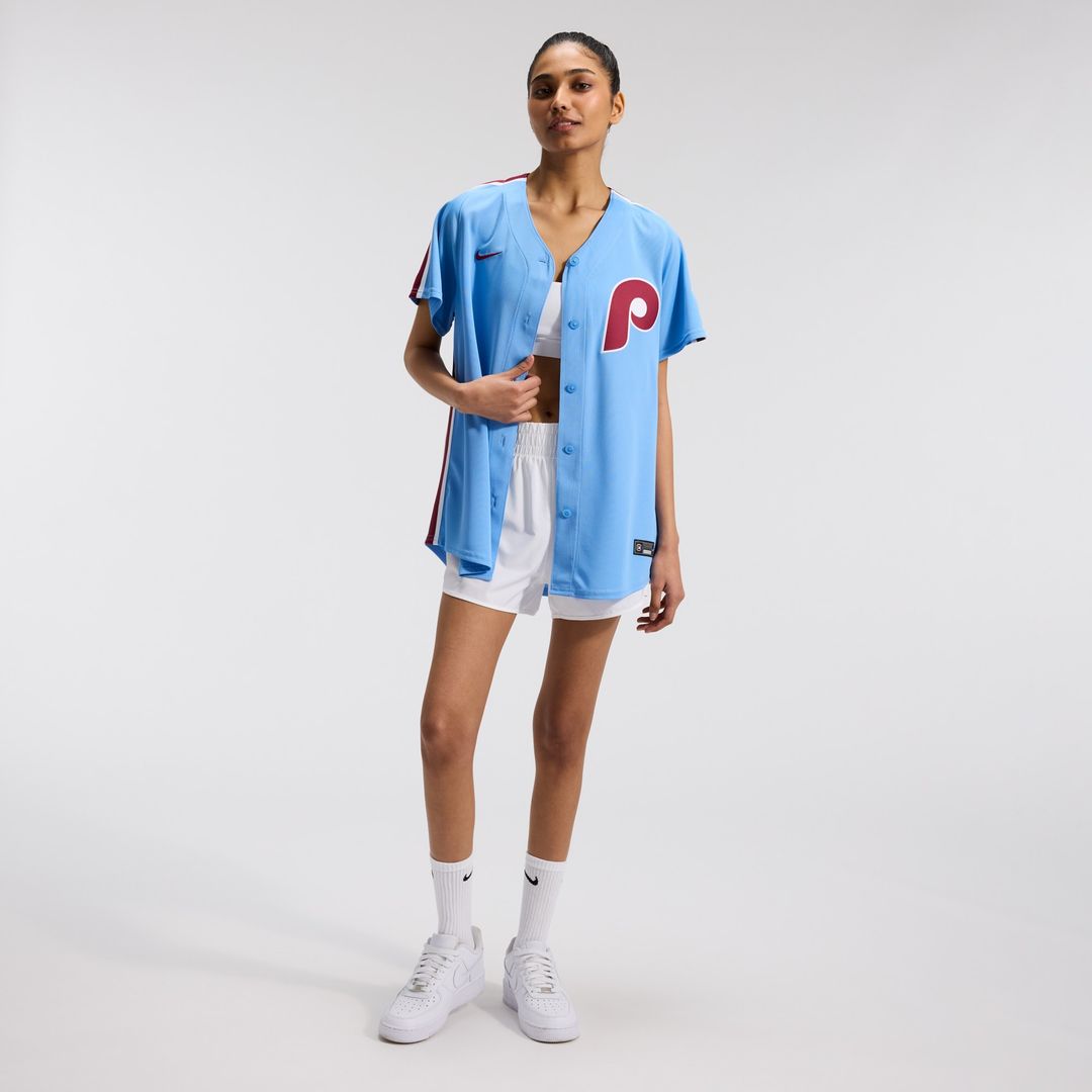 Philadelphia Phillies Nike Women's Alternate Limited Jersey - Light Blue Team Jersey Sports Fan Apparel