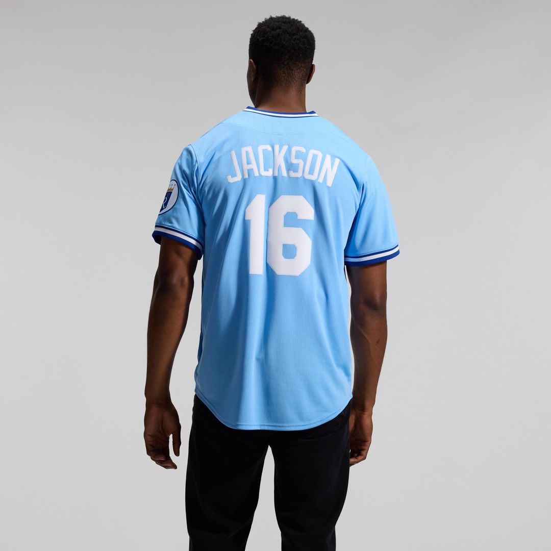 Kansas City Royals Bo Jackson Nike Throwback Cooperstown Limited Jersey - Light Blue Team Jersey Sports Fan Apparel