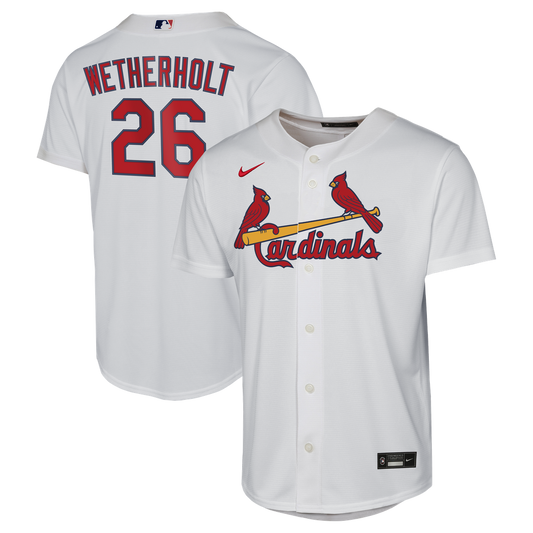 St. Louis Cardinals JJ Wetherholt Nike Youth Home Replica Jersey - White Team Jersey Sports Fan Apparel