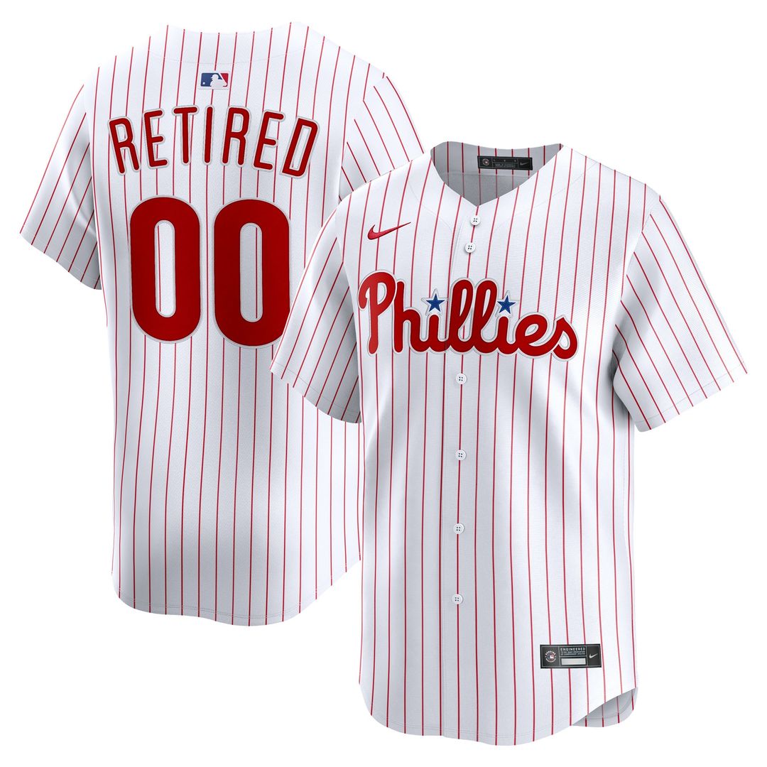 Philadelphia Phillies Nike Home Limited Pick - A - Player Retired Roster Jersey - White Team Jersey Sports Fan Apparel
