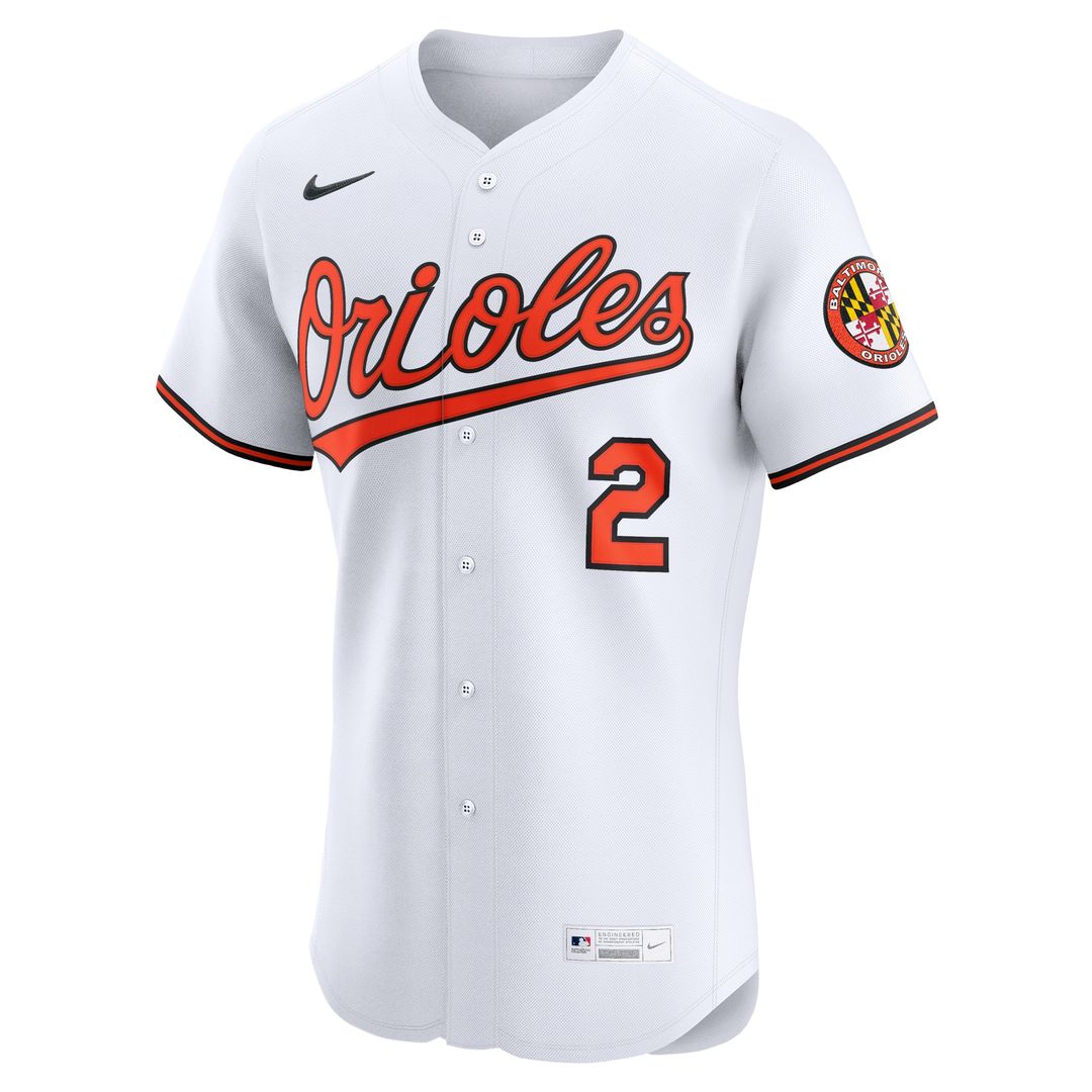 Baltimore Orioles Gunnar Henderson Nike Home Elite Jersey - White Team Jersey Sports Fan Apparel