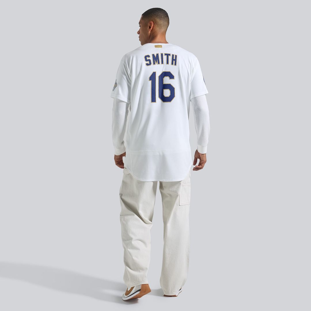 Los Angeles Dodgers Will Smith Nike 2026 Gold Collection Authentic Jersey - White Team Jersey Sports Fan Apparel
